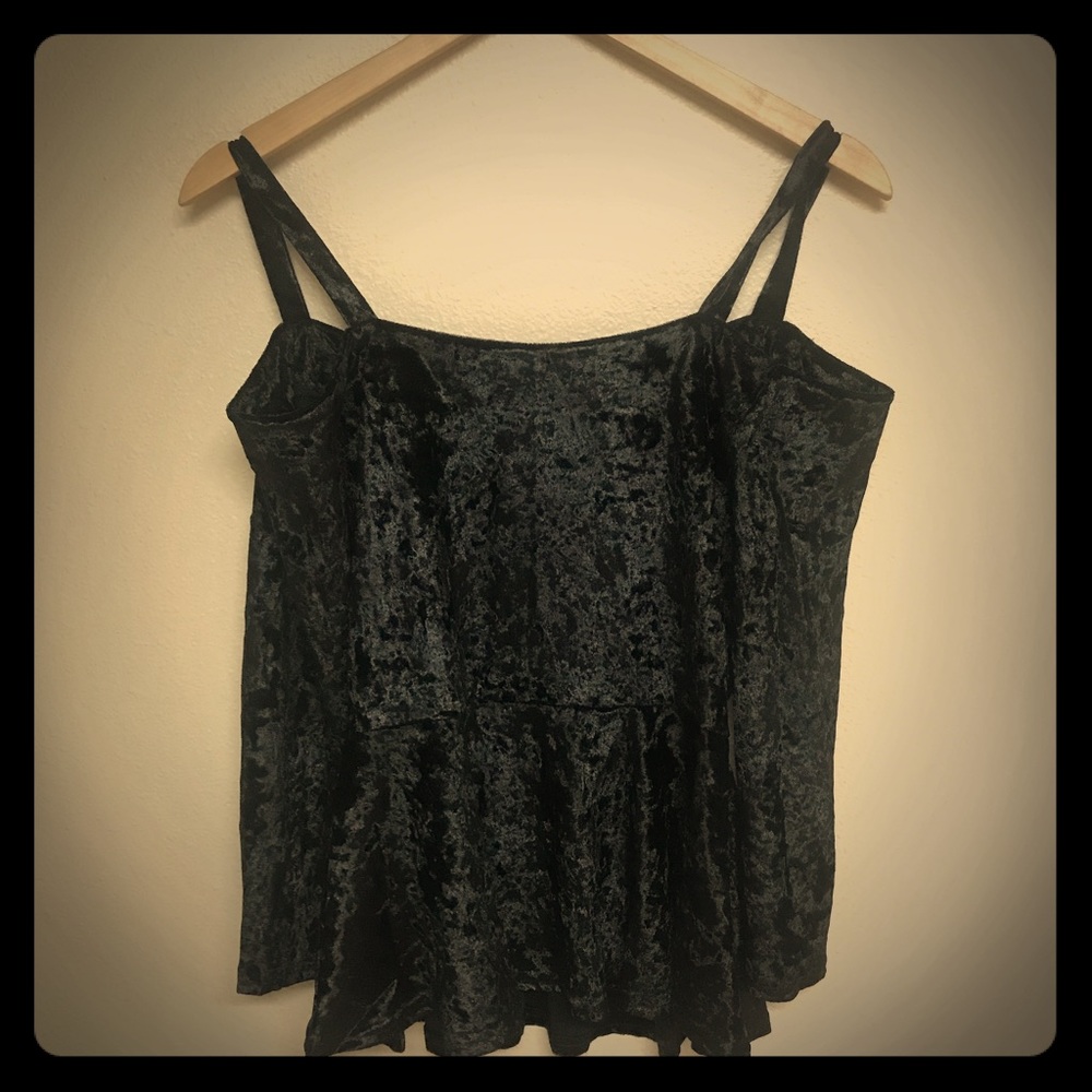 Black Velvet Off the Shoulder Top